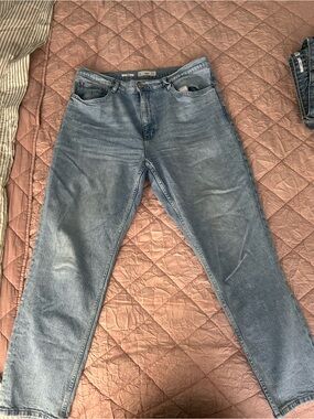 Mango Light Blue Straight Leg